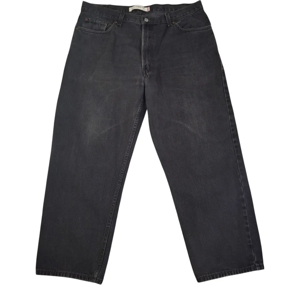 VTG Levis 550 Relaxed Fit Black Jeans Mens 40x29* Cotton Denim Tapered Leg Y2K